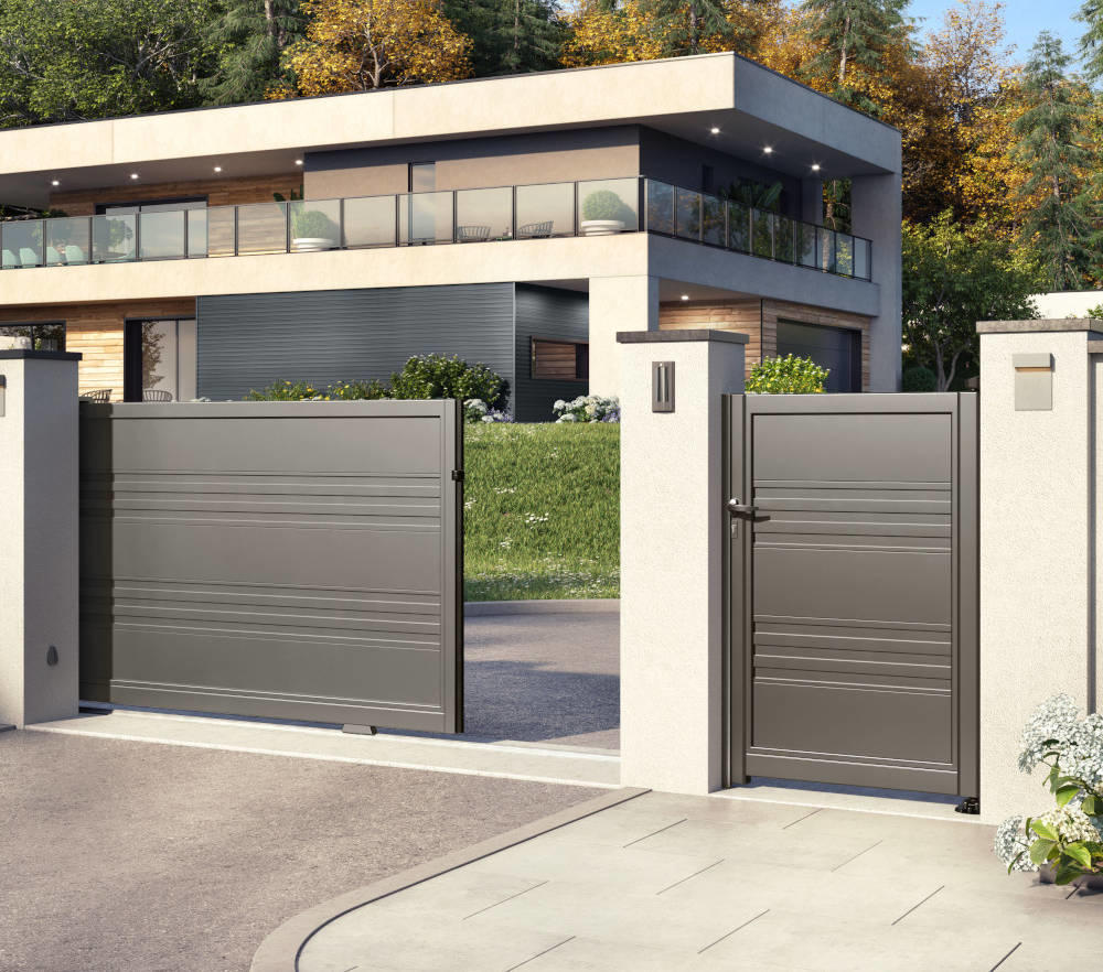 Portail aluminium coulissant 3,5 m